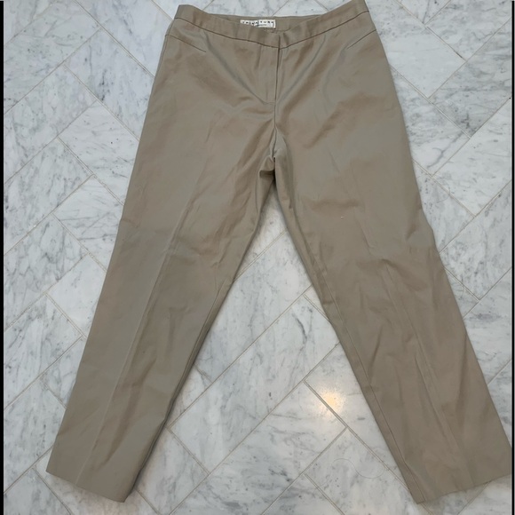 trina Turk Cropped khaki pants size 4 EUC - Picture 4 of 11